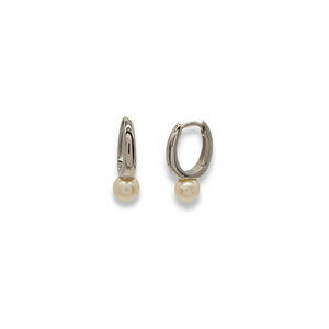 Arete de Perla Unica Colgante