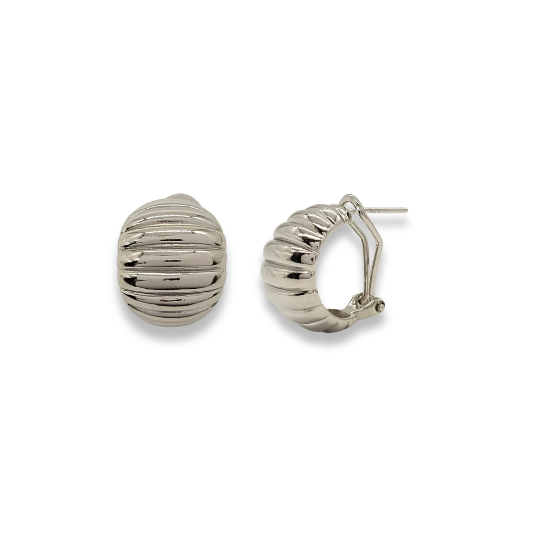 Aretes Plateados con Diseño