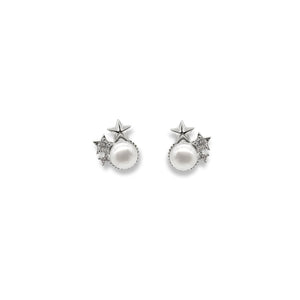 Perlas con Estrellas Plateada