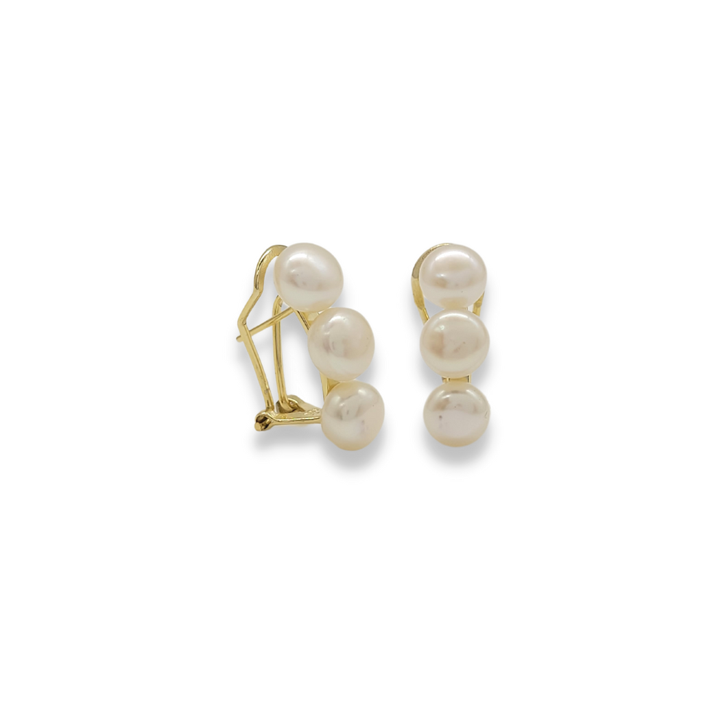 Aretes Triple Perla