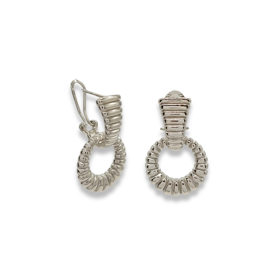 Aretes Desmontables Plateados